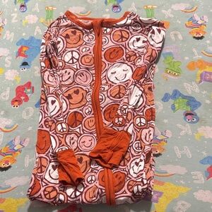 Little Sleepies Rainbow Smiley Sleep Sack in Pink & Rust